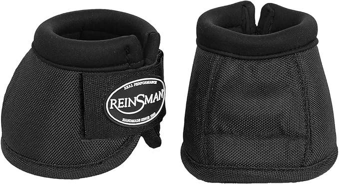 Reinsman Apex Bell Horse Boots - 2-Pack | Shock-Absorbing Stain-Resistant Durable Front Hoof Protection Wraps | No-Turn Design, Hook-and-Loop Closure