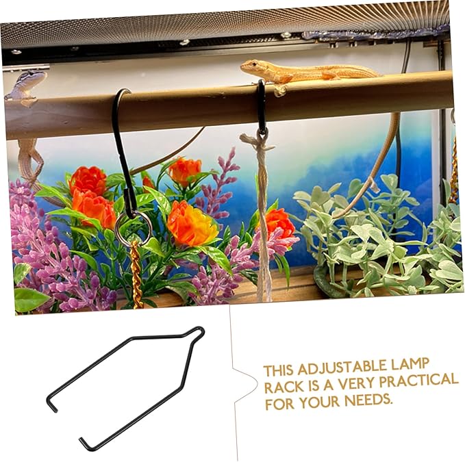 TEHAUX Reptile Lamp Stand for Heating Lamps Stable Base Compatible Various Fixtures for Reptiles and Secure Design for Optimal Comfort