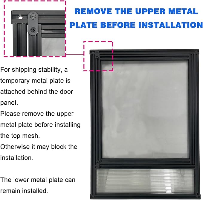 30 Gallon 18x18x24 Tall Terrarium, Aluminum Frame Gecko Tank with Hollow Polycarbonate Side Panels, Mesh Top, Locking Door for Crested Gecko Chameleon
