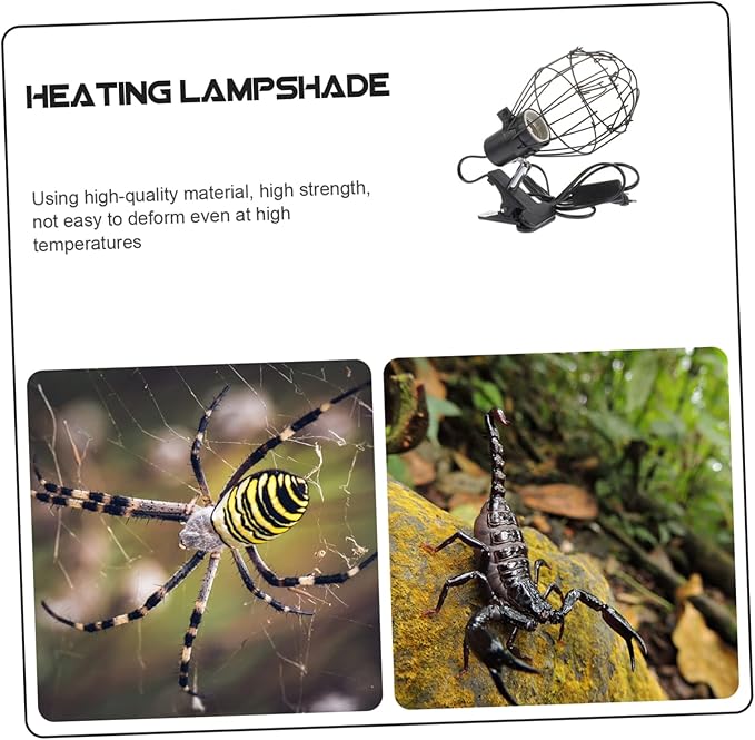 Totority 1pc Hollow Reptile Lamp Shade Heating Fixture for Reptile Terrarium Compatible Efficient Heat Dissipation Use Various Bulbs
