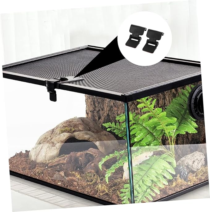 4pcs - Escape Lock Reptile Pet Tank Feeding Tank Buckle - Latch Aquarium Lid Clips Clamps Reptisoil Terrarium Buckle Animal Plastic Cover Clip