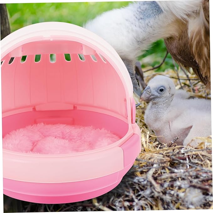 Bird Cage Accessories Pink Portable Cage for Small Birds Nest Warmer Baby Pet Carrier