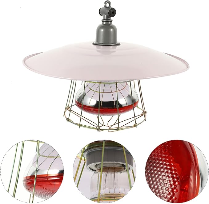 Totority 1pc Livestock Warming Lamp Kit High-Temperature Source for Reptiles and Livestock for Chickens Pigs and More Random Red
