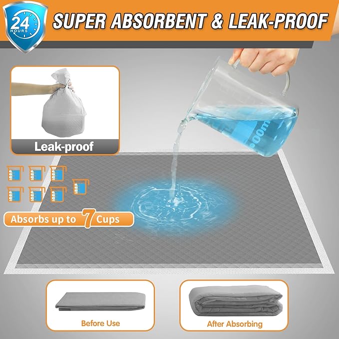 DEEP DEAR Charcoal Puppy Pads XL 30"x26", 40 Count Disposable Dog Pee Pads Extra Large, Activated Carbon Dog Potty Pads for Training, Pet Urine Bed Pads for Doggies, Piddle Pads for Indoor and Outdoor