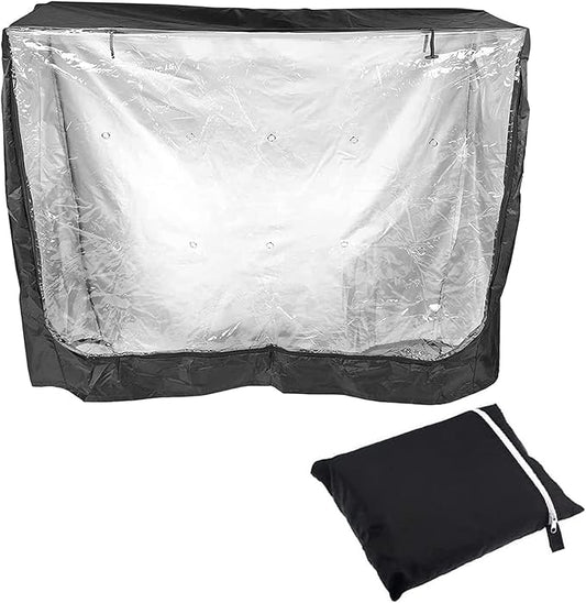 Rabbit Hutch Cover 210D Oxford Cloth Waterproof Pets Cage House Cover fit 48" Double Hutches/Double Black/Green/Grey/711(Black)