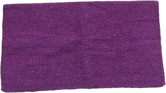 Majestic Ally Solid Color 34"x 36" Traditional Acrylic Saddle Blanket with Hemline Edges-3.7 lbs (Purple)