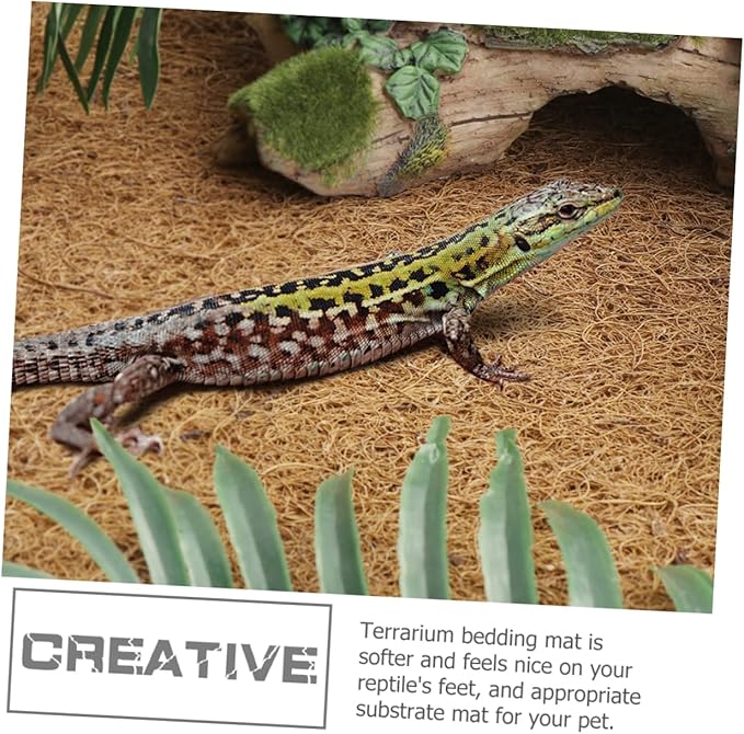 BESPORTBLE Coconut Fiber Reptile Carpet Mat Litter Mat for Lizard Tank Terrarium Substrate Liner