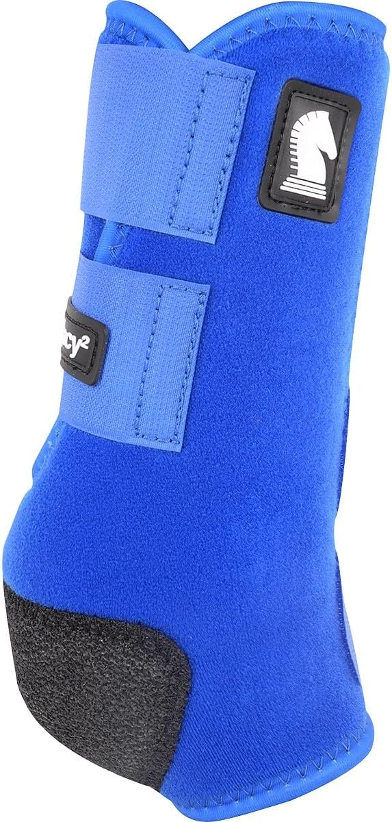 Classic Equine Legacy2 Support Boots, Front (Blue, Medium)