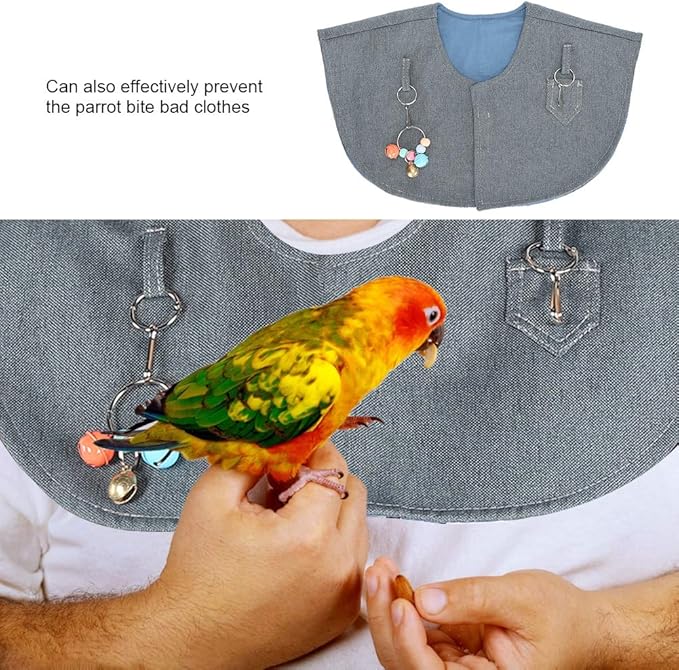 EVTSCAN Parrots Training Shoulder Cape, Protector Parrots Bird Poop Clothing Protector, for Parrots Zoo Workers Bird Handlers
