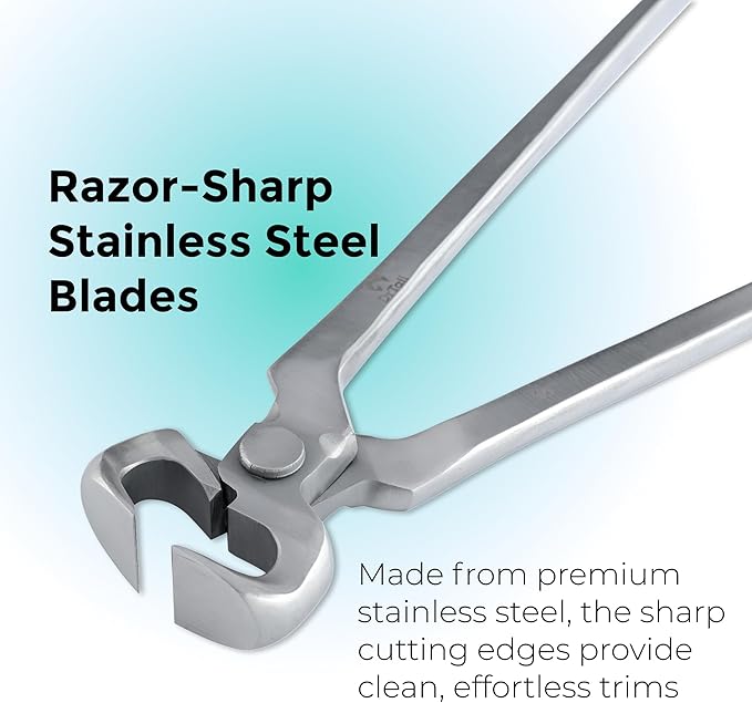 15" Hoof Nipper, Carbon Steel & Chrome Vanadium Farrier Tool for Horses – Durable, Sharp & Rust-Resistant
