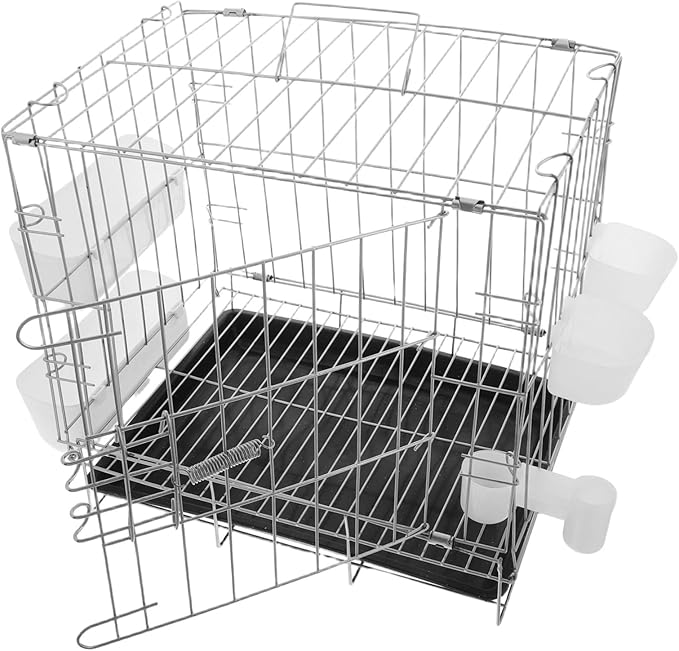 Toyvian Pigeon Cage with Lock Tray for Breeding and Pairing Portable Bird Crate for Homing Pigeons Parrots and Canaries Easy to Clean and Secure Design