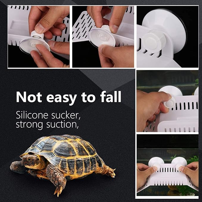 Reptiles Floating Tortoise Bank Tortoise Floating Basking with Terrarium Aquarium for Small Pets Sun Bathing Resting Play