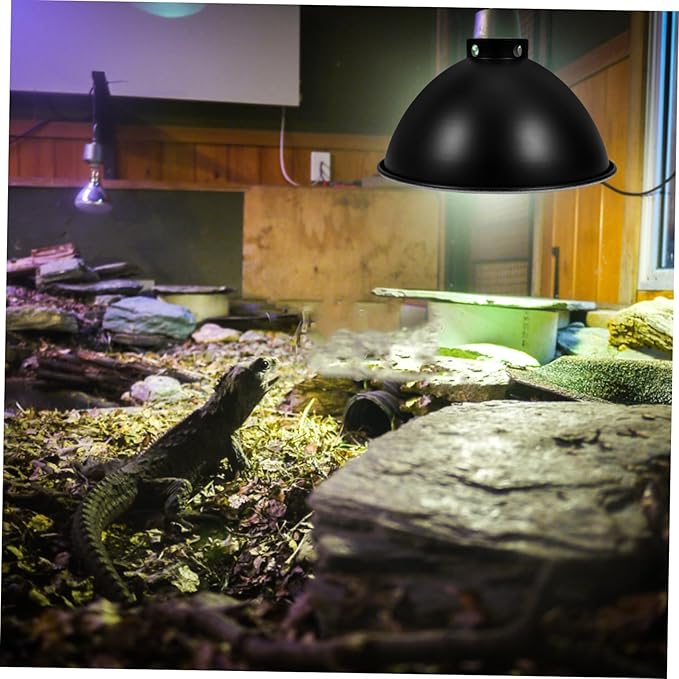 Levemolo Reptile Heat Lamp Cover with Reflector Design Easy to Install Insulation Lampshade for Optimal Lighting Terrariums and Reptile Boxes for Lizards and Turtles