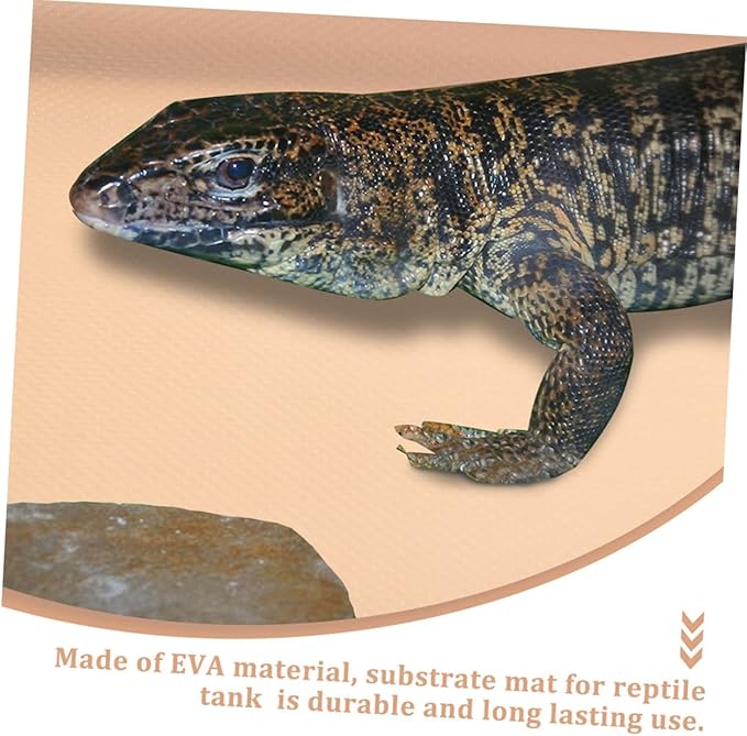 KESYOO Reptile Carpet Substrate Mat for Leopard Gecko Bearded Dragon Lizard Snake Natural Terrarium Bedding Easy to% Safe Material
