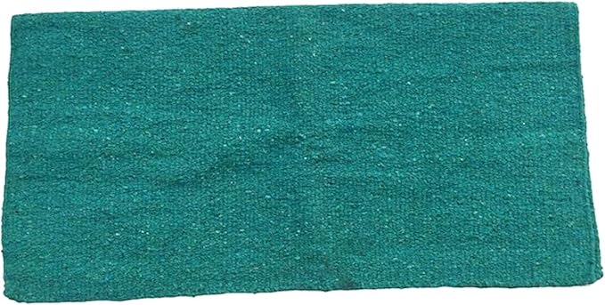 Majestic Ally Solid Color 34"x 36" Traditional Acrylic Saddle Blanket with Hemline Edges-3.7 lbs (Turquoise)