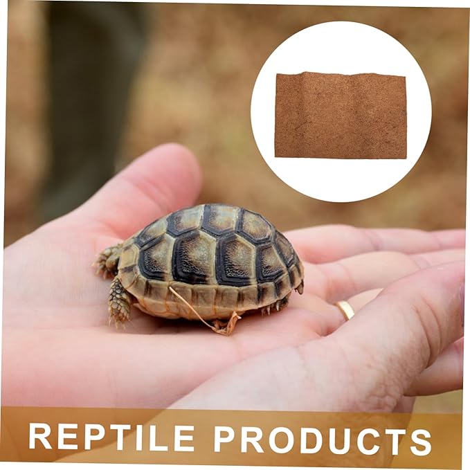Natural Coconut Fiber Reptile Bed Mat Substrate for Tortoise Lizard Snake Habitats Breathable Easy to Clean Reptile Bedding