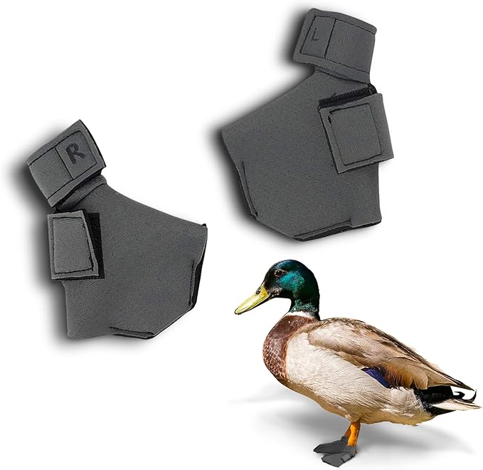 Duck Shoes for Injured Feet – Protective Neoprene Footwear for Ducks, Protective Shoes for Birds with Injured feet, Bumblefoot Relief - Medium, 3.5” Max. Inside Width - Gray