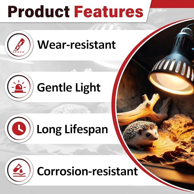 4 Pcs Reptile Heat Lamp, 100W UVA Basking Light Bulb, Intense Basking Spot with Simulated Sunlight for Turtles, Chickens, Pet Brooder & Household Heating