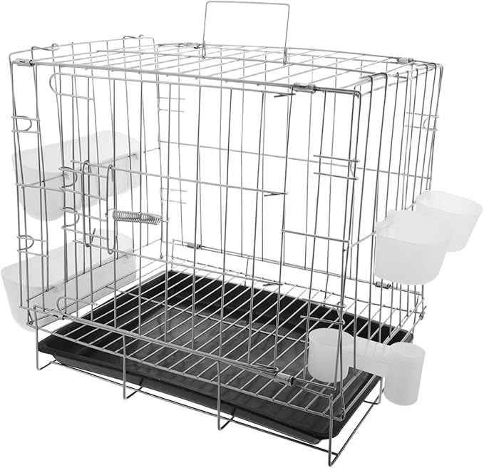 SUPVOX Pigeon Breeding Cage with Antiescape Features Portable Nest Box for Finches Canaries and Parrots Easy to Clean Travel Carrier for Home and Outdoor Use