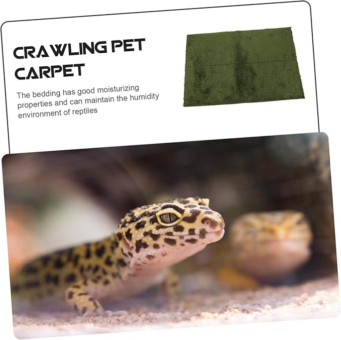 Reptile Carpet Mat for Lizard Bedding Durable Terrarium Substrate Liner Comfortable and Easy Cut Fake Grass for Tortoise Accessories Reptile Supply