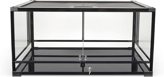 Zilla QuickBuild Reptile 40 Gallon Glass Terrarium Habitat with Swing Door For Geckos, Snakes, Lizards, Frogs, Turtles, and Tortoises, 36" x 18" x 18"