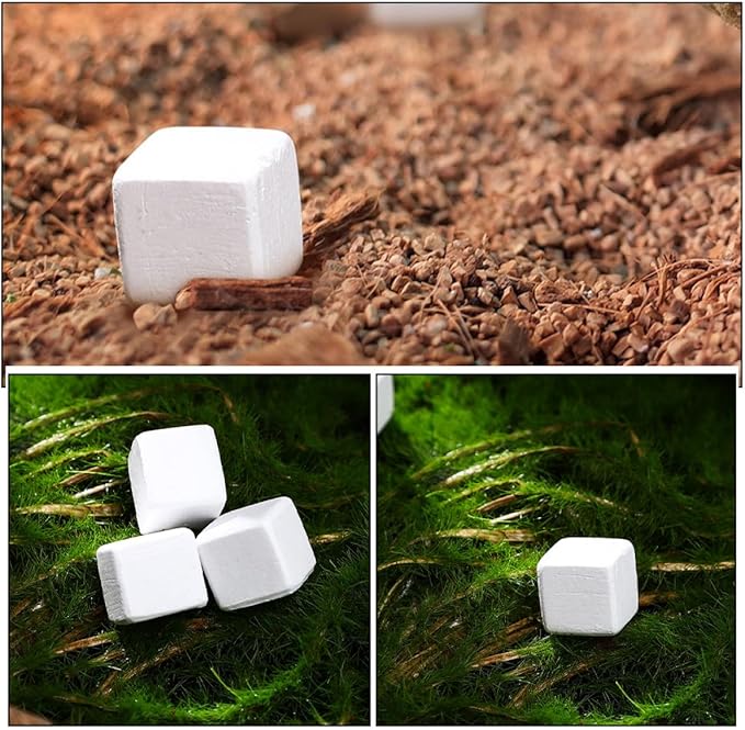 Toyvian 30pcs Mineral Calcium Block for Reptiles and Amphibians, Natural Stone with Microelements for Turtles, Tortoises, Lizards, Frogs, and Chameleons, Supports Growth and Health