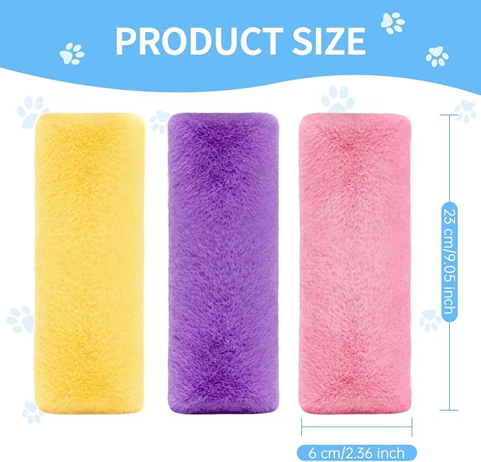 WOUSEDO Catnip Plush Pillows Toys 3 Pack, Crinkle Sound and Catnip Inside - Image 2
