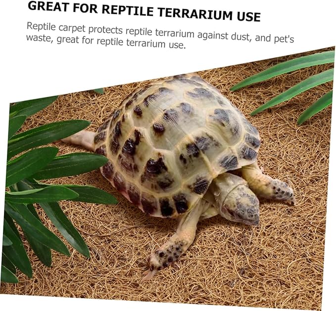 Coconut Fiber Reptile Carpet Mat Terrarium Bedding Substrate Liner for Bearded Dragon Tortoise Lizard Cage Soft Natural Coir Pad Reptile Habitat