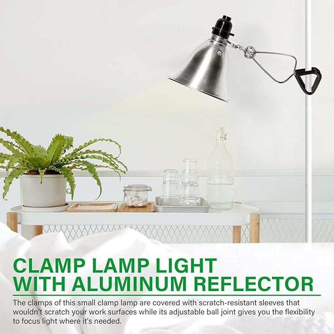 Simple Deluxe 4-Pack Clamp Lamp Light with 5.5 Inch Aluminum Reflector up to 60 Watt E26 (no Bulb Included), 6 Feet Cord