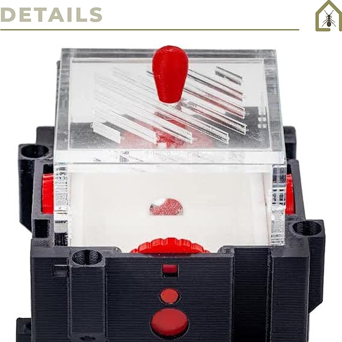 Anthouse.ES - Foraging Box for Modular 3D Ant Farms - QBIK One - Ideal Terrarium for Large Ant Colonies - Ergonomic and Easy-to-Expand System - 6.78x6.78x10 cm