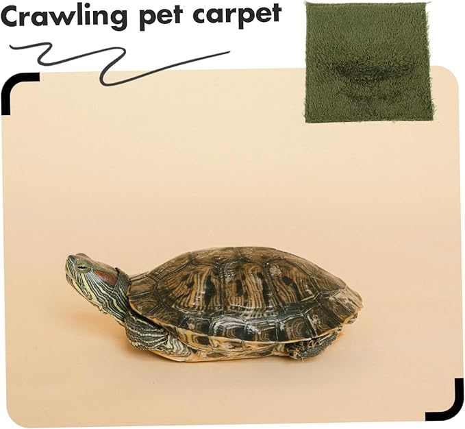 Reptile Carpet Mat Reptile Cage Liner Tortoise Bedding Mat Lizard Carpet Snake Enclosure Easy to Clean Comfortable Habitat