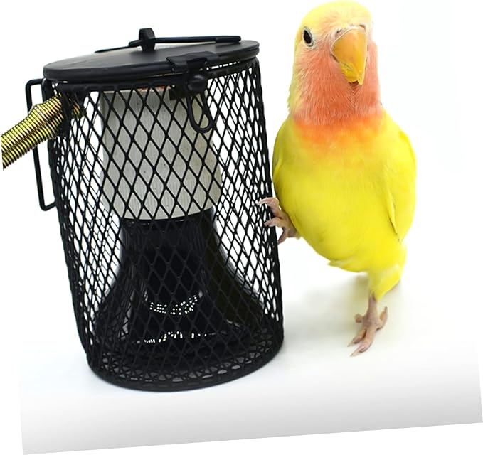 Housoutil Heating Lamp Cover for Reptile Pet Cage Lampshade Iron Lampshade Insulation Mesh
