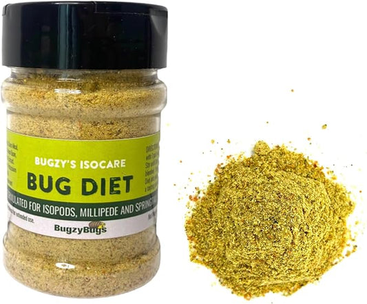 IsoCare Isopod Food All Natural Nutrients Complete Diet for Bugs Isopods Millipede & Springtails 5oz Shaker