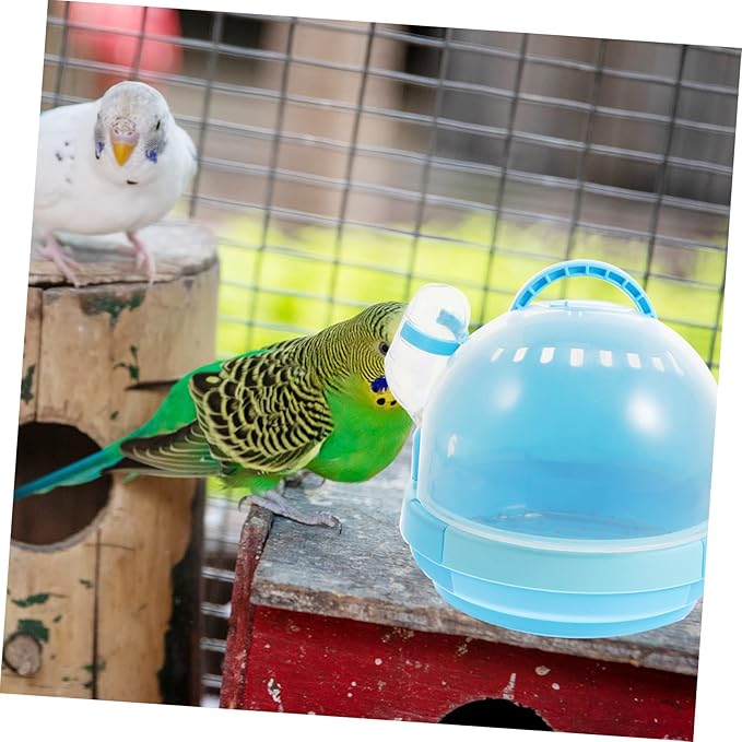 Happyyami 1set Portable Handheld Bird Carrier Cage Lightweight Parrot Travel Case for Small Birds Breathable Design for Vet Visits and Outdoor Adventures Includes Capsule and Galvanized Mesh