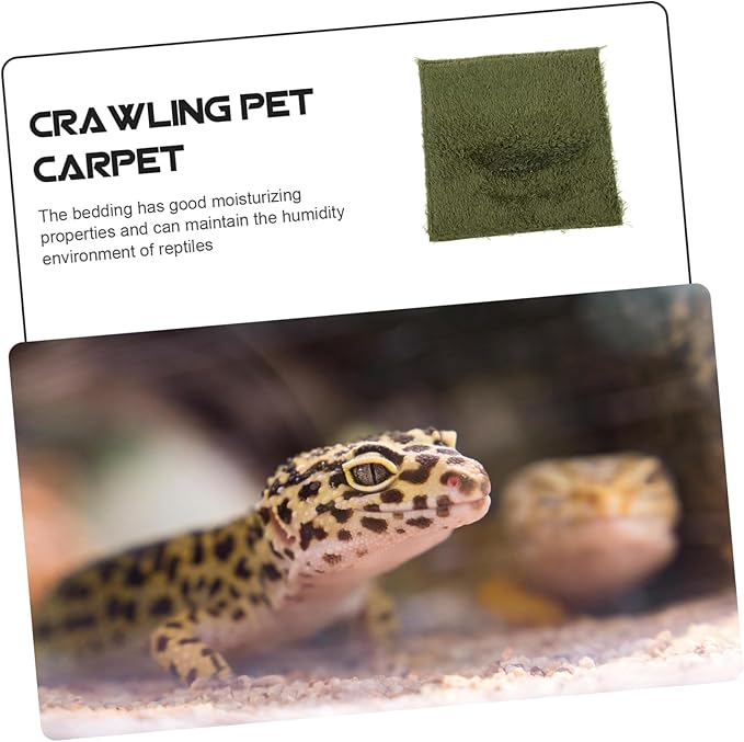Fake Lawn Reptile Habitat Mat Tortoise Bedding Lizard Carpet Snake Enclosure Carpet Reptile Cage Liner Comfortable
