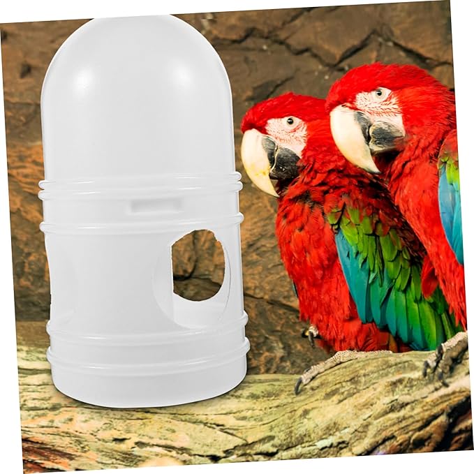 Pigeon Drinking Water Maker 2Pcs - Large Capacity Plastic Water Feeder for Birds Automatic Pigeon Waterer Dispenser for Cage White