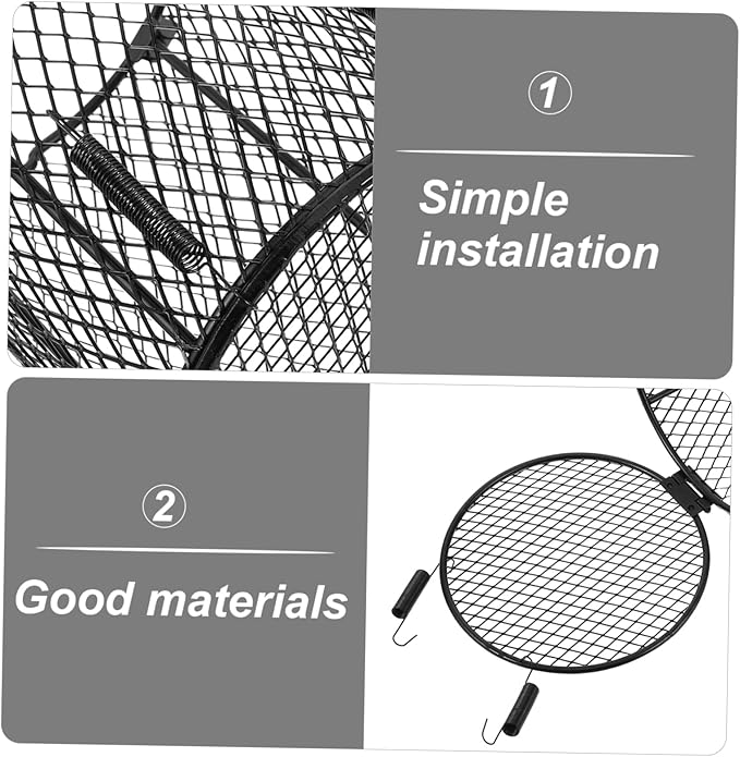 Garneck Leopard Gecko Heat Lamp Grille Reptile Cage Heater Guard Scald Protection Mesh Lampshade Easy Clean