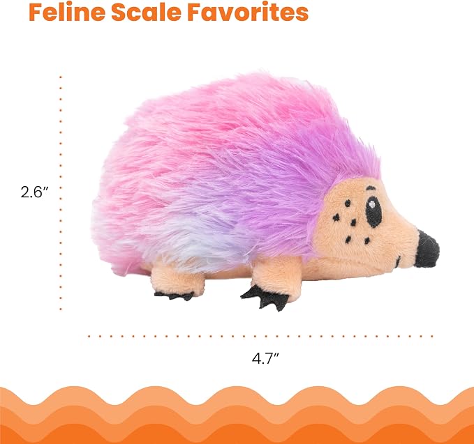 Catstages Catnip Plushies Hedgehog Multicolored Plush Catnip Cat Toy - Image 6