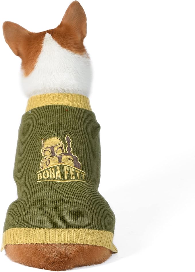 STAR WARS Boba Fett Dog Sweater, Large (L) | Dog Sweater, Pet Apparel | Gifts for Star Wars Fans