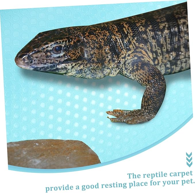 Reptile Cage Mat Soft Substrate Carpet Non Slip Bedding for Terrarium for Bearded Dragon Snake Lizard Tortoise Lightweight Portable