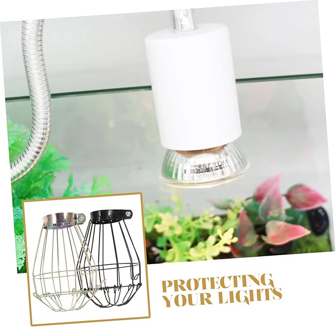 Yardwe 3pcs Reptile Lamp Protective Cover Scald Lampshade for Pet Box Easy Installation Compatible Fluorescent Bulbs Safe for Lizards Snakes