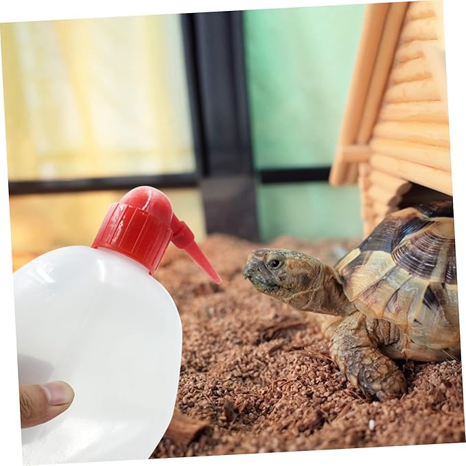 Healifty 500ml PET Feeder Watering Can 2Pcs Safety Wash Bottles for Reptiles Spiders and Geckos Leakproof Design Comfortable to Hold