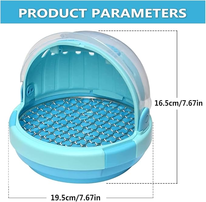 Birdcage Indoor Outdoor Bird Carrier Cage with Handle Portable Parrot Carrier Lightweight Pets Travel Suitcase Transparent Flight Cage for Birds(Blue)