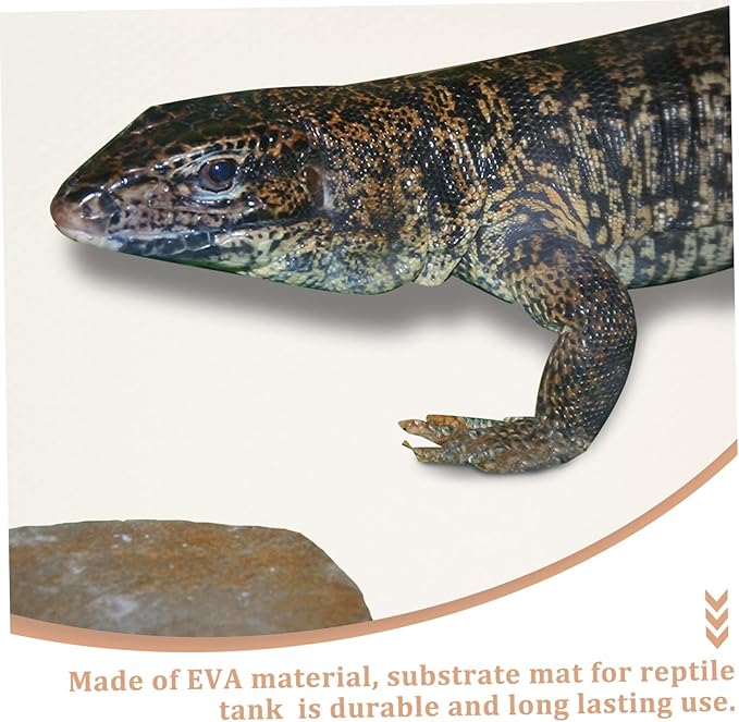 Milisten Reptile Carpet for Bearded Dragon Leopard Gecko Snake and Tortoise Soft Non-Absorbent Substrate Mat for Terrarium Safe and Comfortable Bedding Accessory