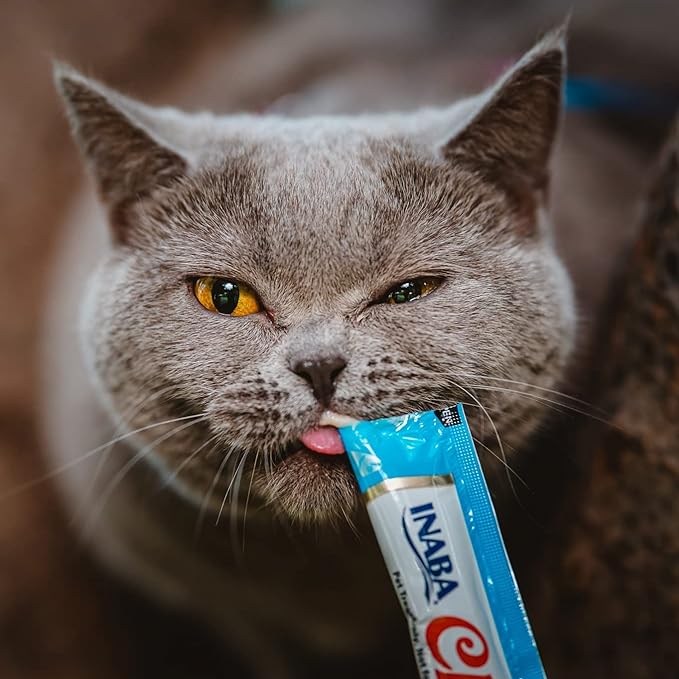 INABA Churu Cat Treats, Lickable, Squeezable Creamy Purée Cat Treat with Green Tea Extract & Taurine, 0.5 Ounces Each Tube, 50 Tubes, Tuna & Seafood Variety - Image 2