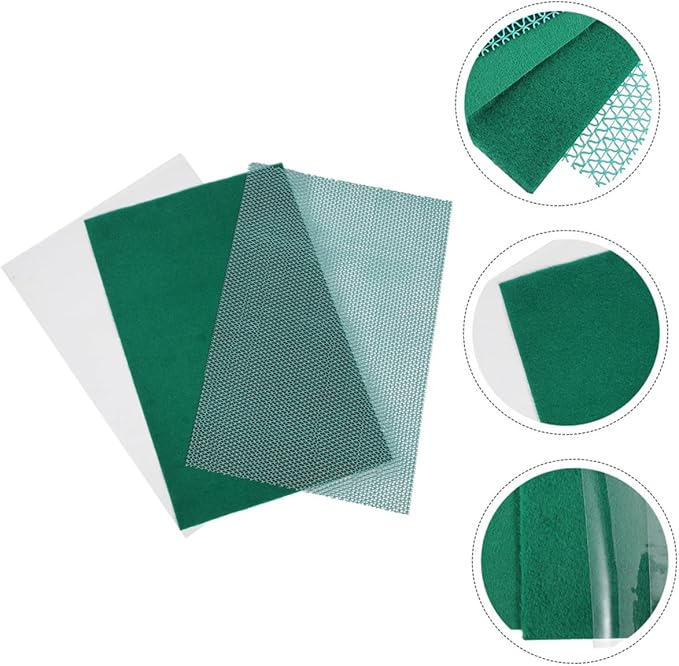Reptile Carpet Mat Liner for Tortoise Bedding and Pet Terrariums Cage Mat Easy-Clean Reusable Substrate for Reptile Breeding Cage Green