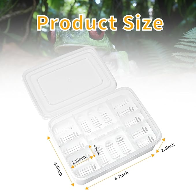 16 Grids Reptile Breeding Box, Professional Reptile Egg Incubation Box for Breeding and Hatching