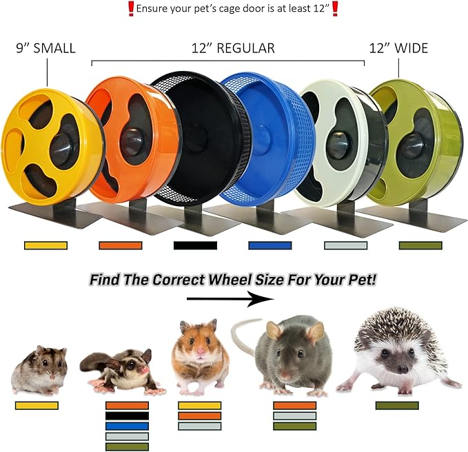Silent Runner 9" + Sandy Track + Cage Attachment - Pet Exercise Wheel Package Set - for Robo Hamsters, Syrian Hamsters, Teddy Bear Hamsters, Dwarf Hamsters, Gerbils, Mice and Other Small Pets