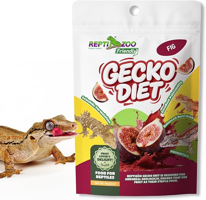 Gecko Food, Fruit Mix Fig and Insects Gecko Diet 2 oz