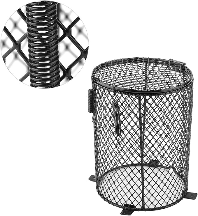 Reptile Antiscald Lamp, Reptile Lampshade Screw Installation for Night Light (Round)